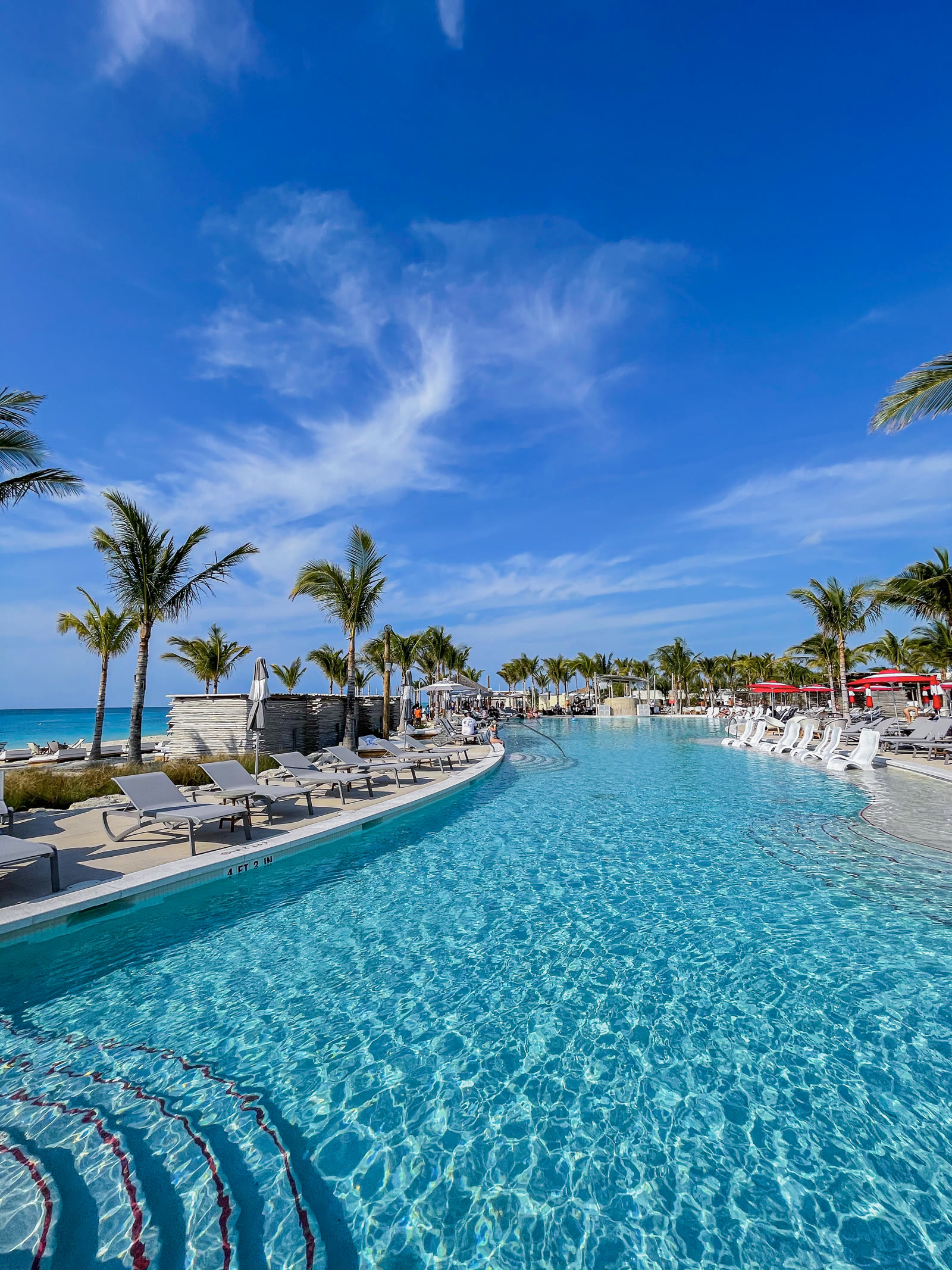Bimini Beach Club infinity pool and beach.