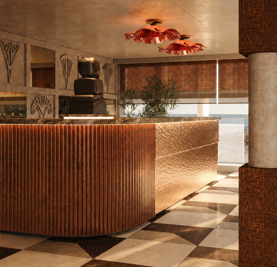 AmaNubia lobby reception (rendering)