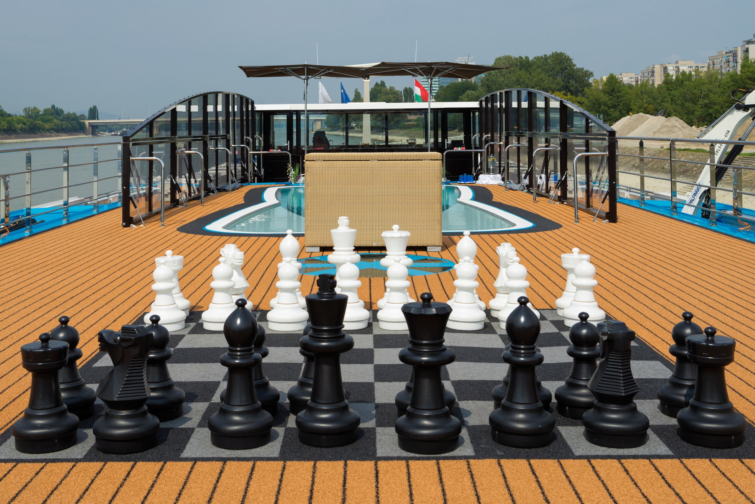AmaSerena Sun Deck with giant chess