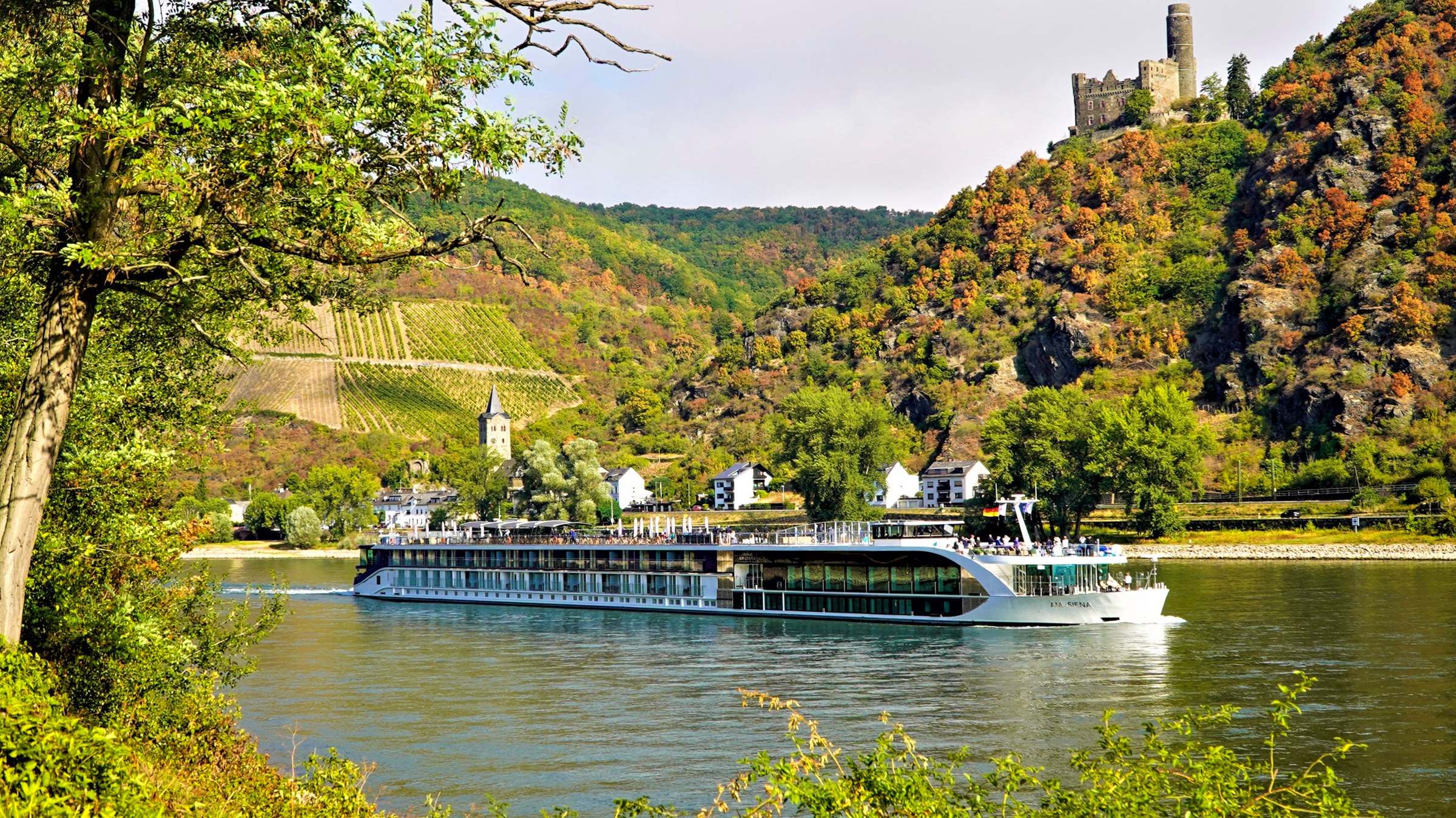 AmaSiena sailing past Maus Castle