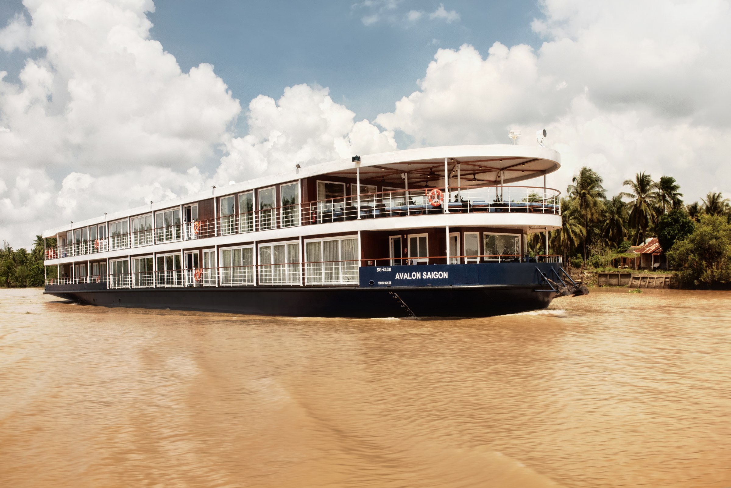 Avalon Saigon river cruise ship exterior