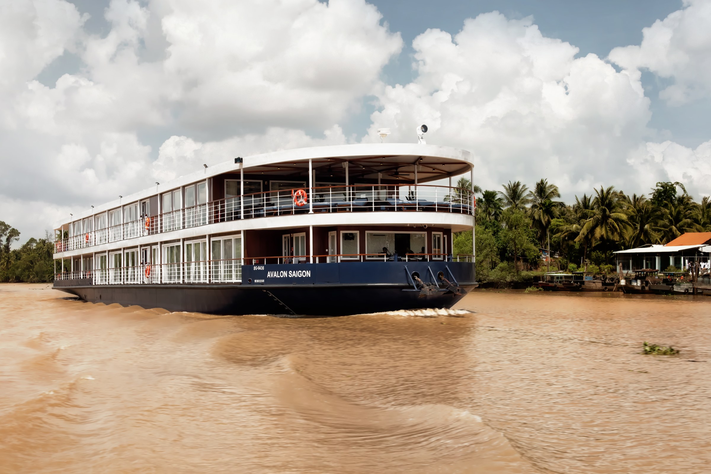 Avalon Saigon river cruise ship exterior
