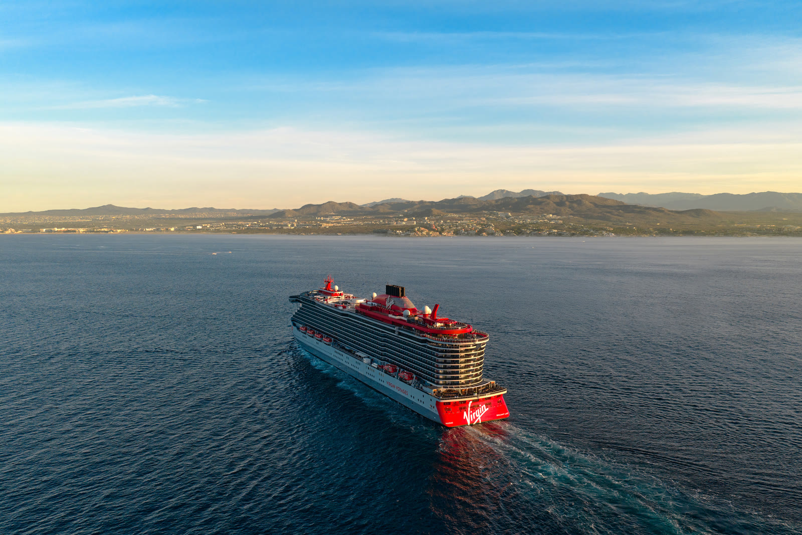 Brilliant Lady at sea near Cabo San Lucas under bright sun