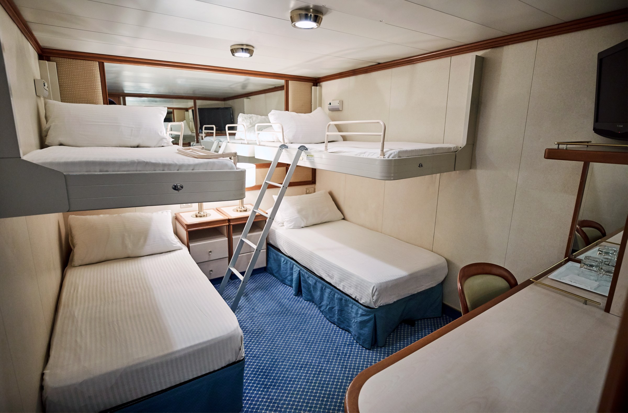 Caribbean Princess Interior stateroom with Pullman berths