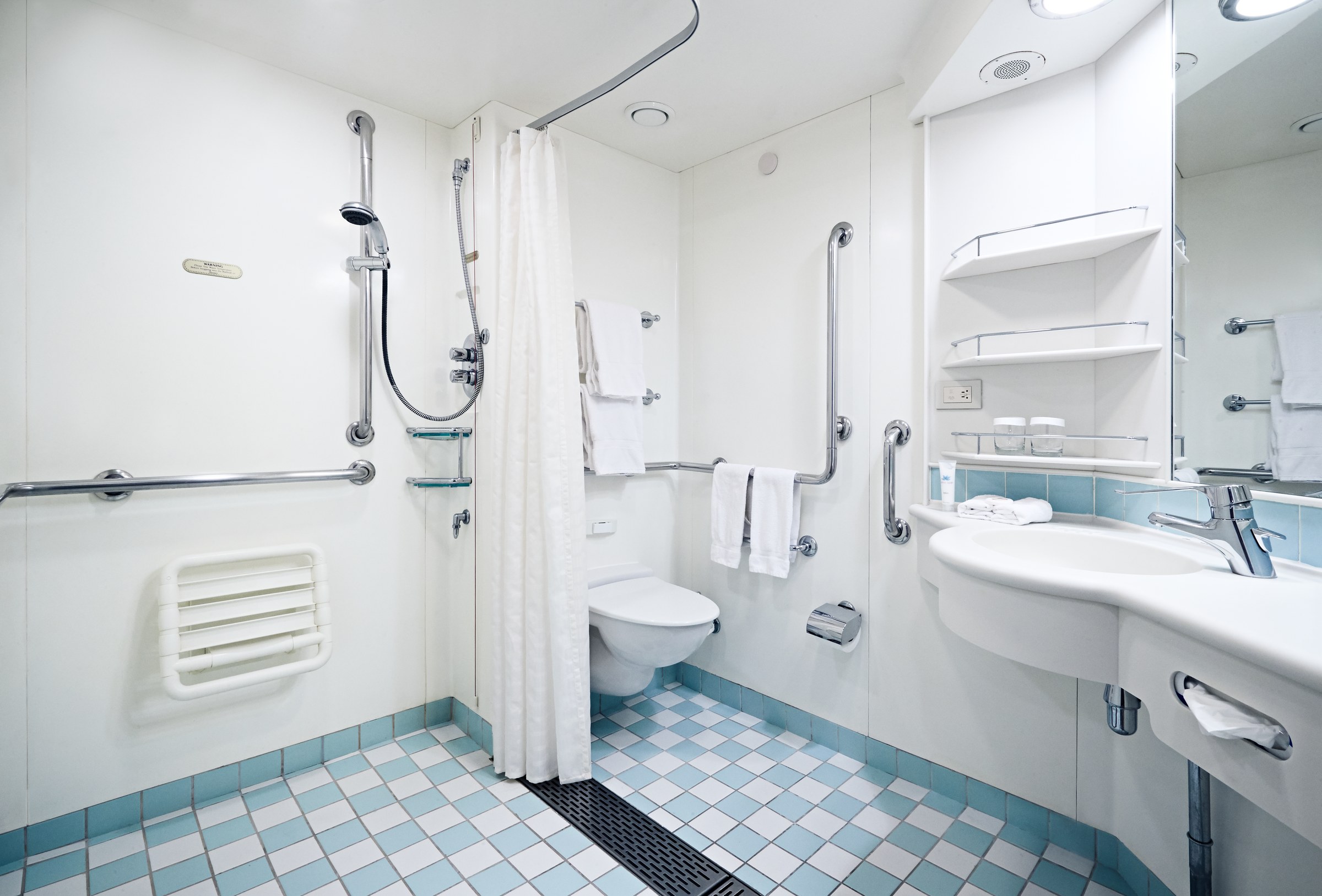Caribbean Princess ADA accessible bathroom