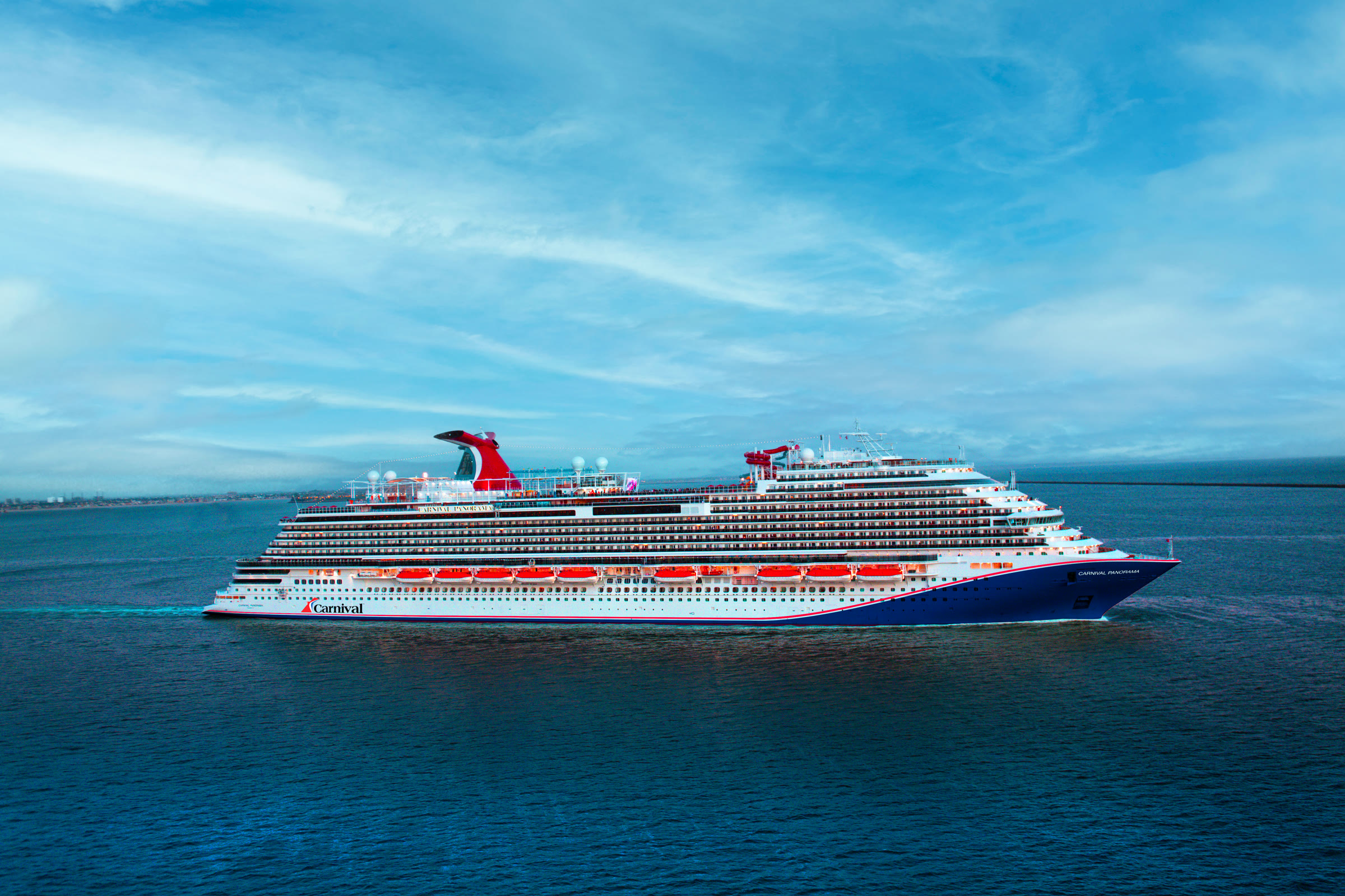 Carnival Panorama sunny open-water aerial profile exterior