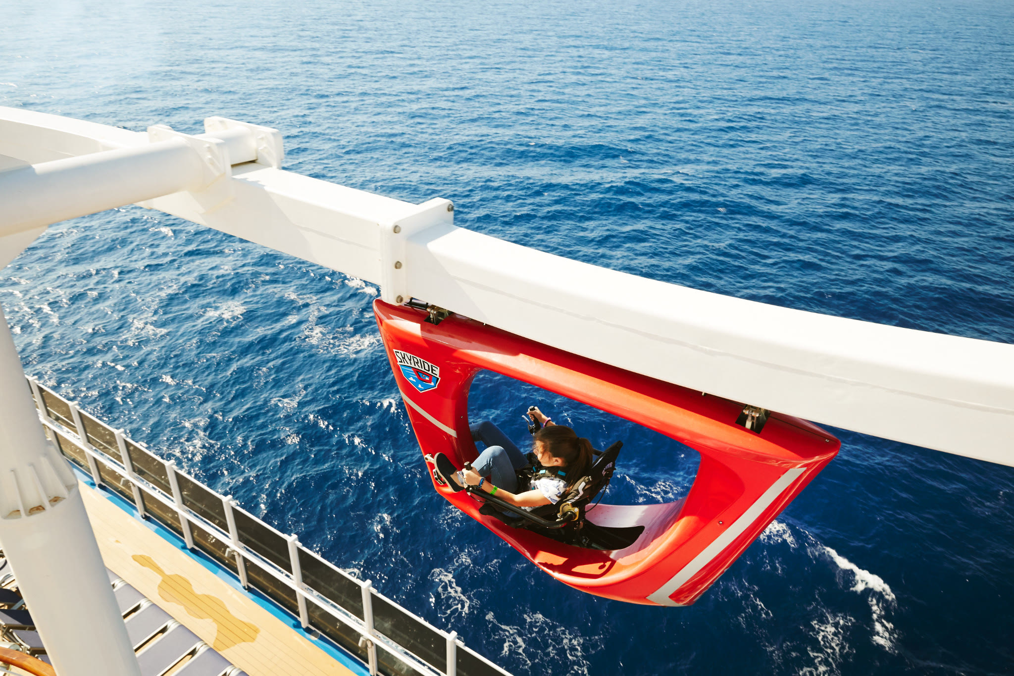 Sunny SkyRide over open ocean aboard Carnival Vista