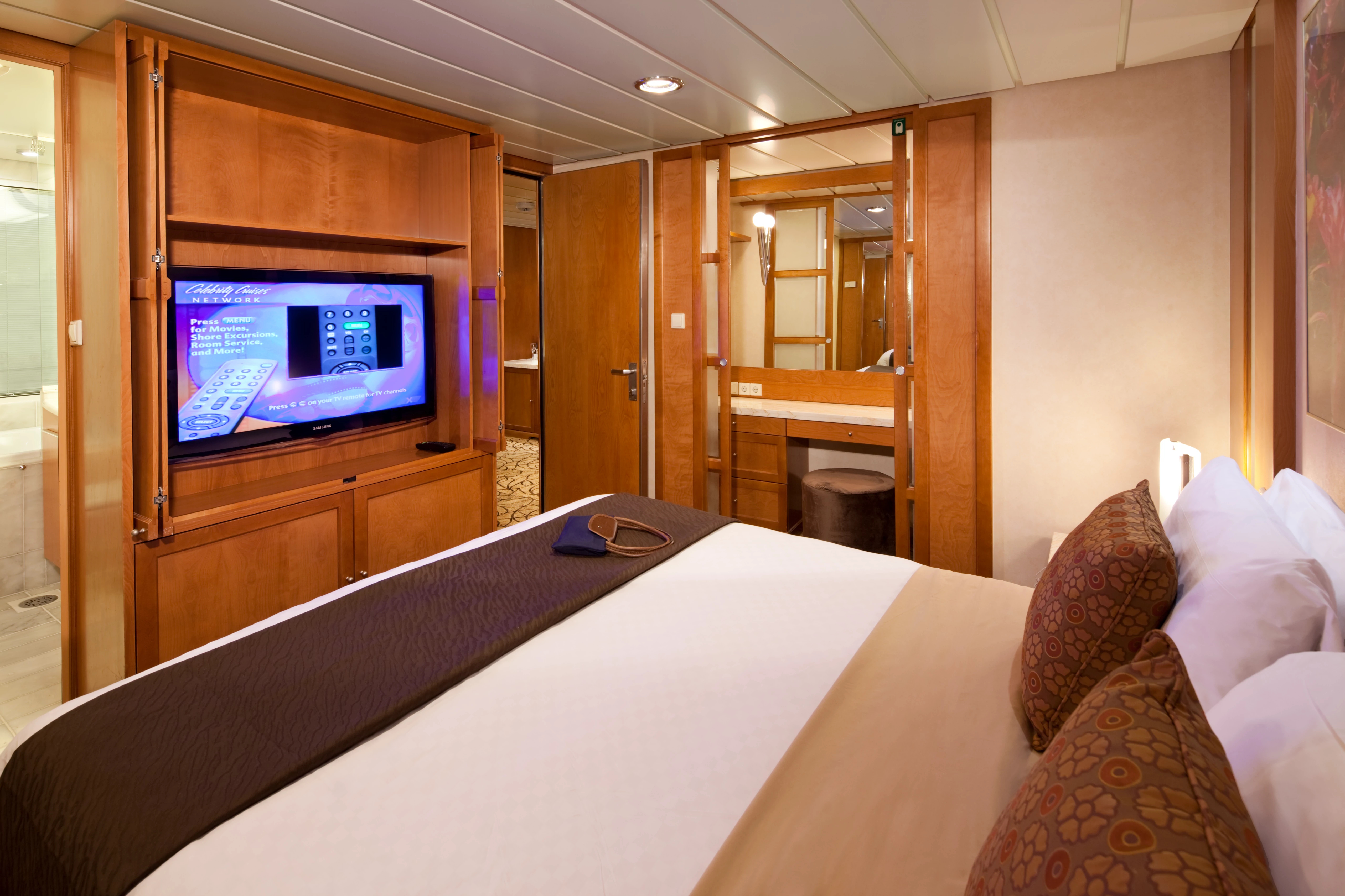 Celebrity Constellation Celebrity Suite bedroom with daylight