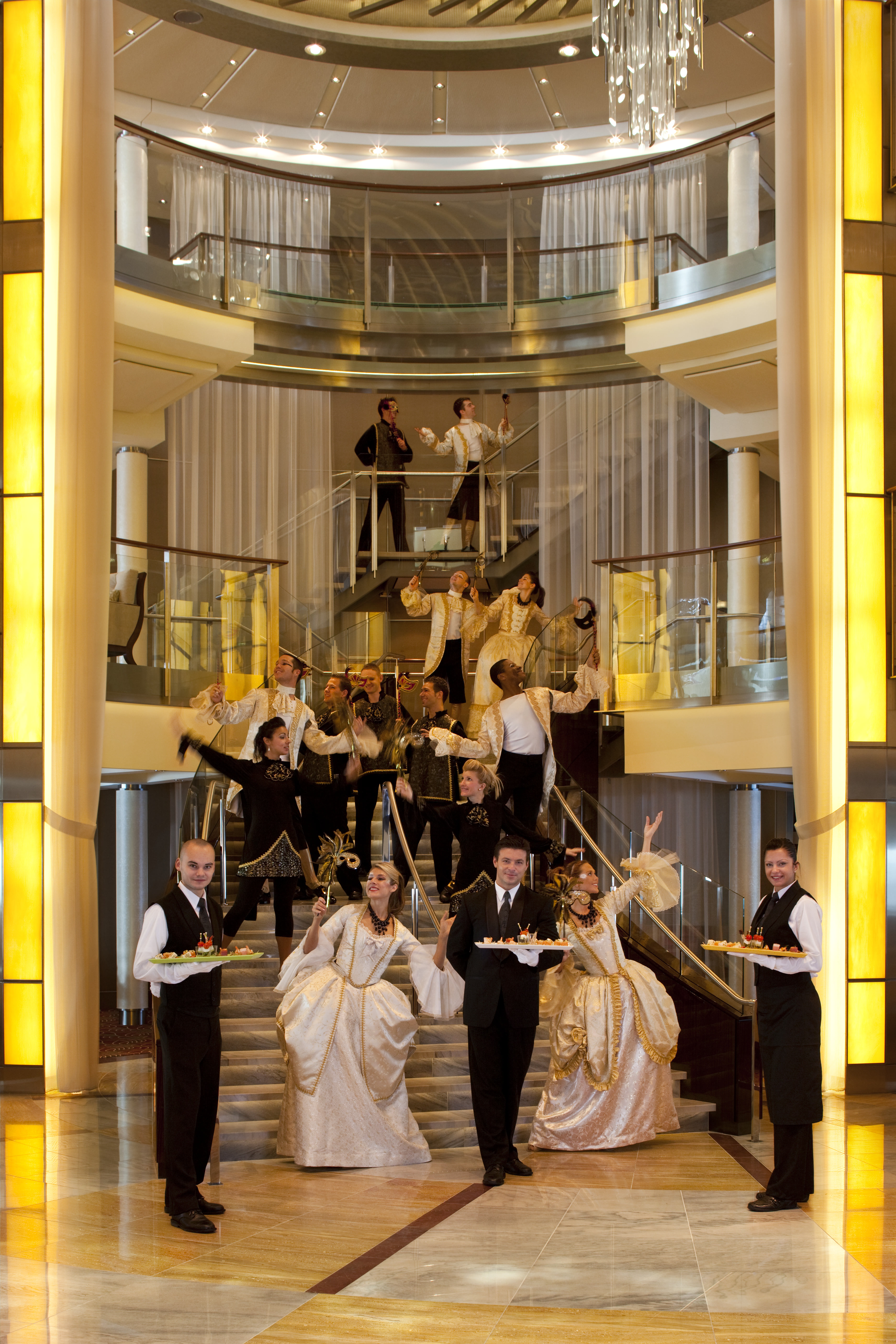 Celebrity Eclipse Grand Foyer Baroque entertainment and service tableau