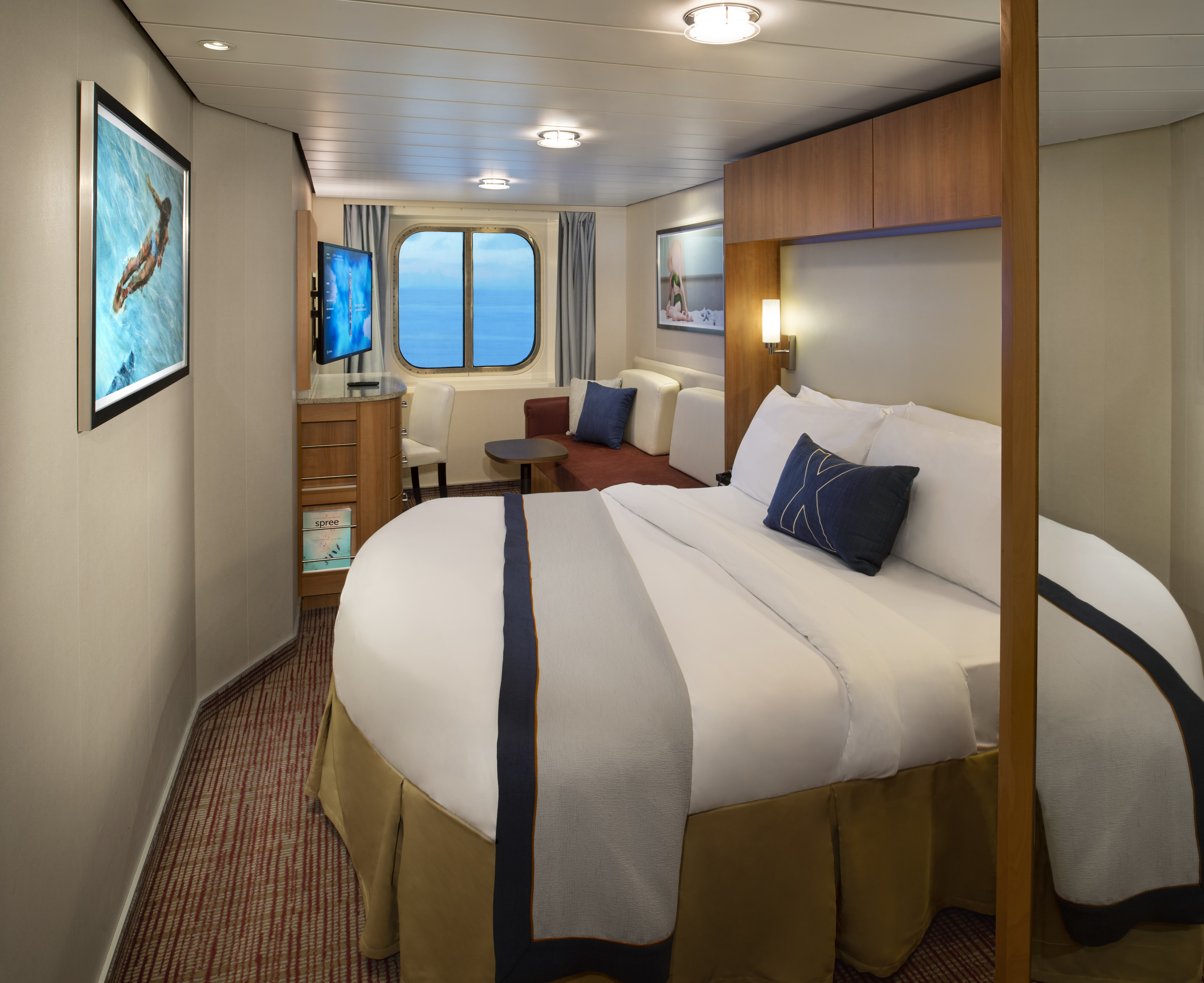 Celebrity Equinox ocean-view stateroom with Celebrity X pillow