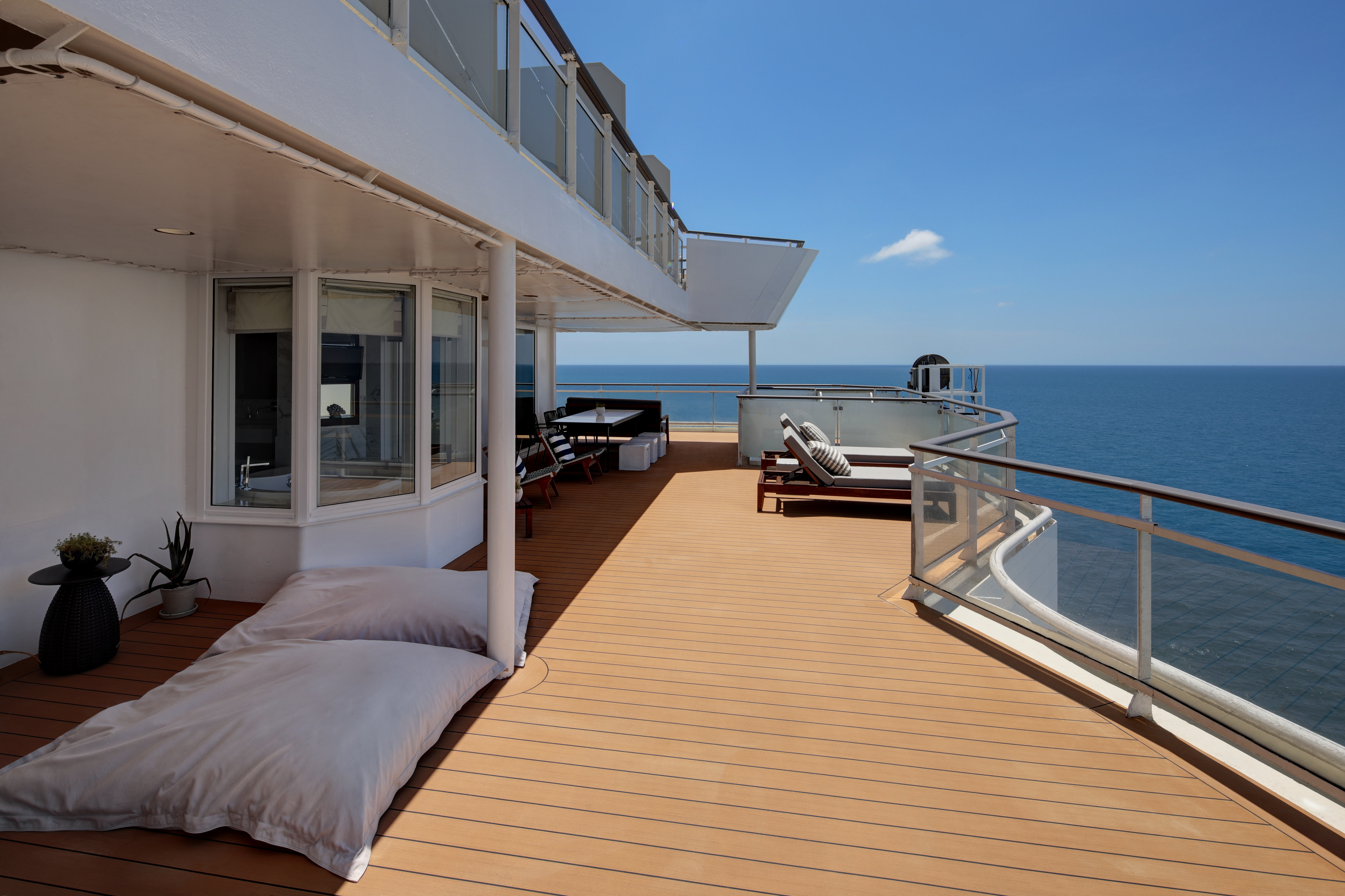 Celebrity Millennium Penthouse Suite balcony with sunny ocean view