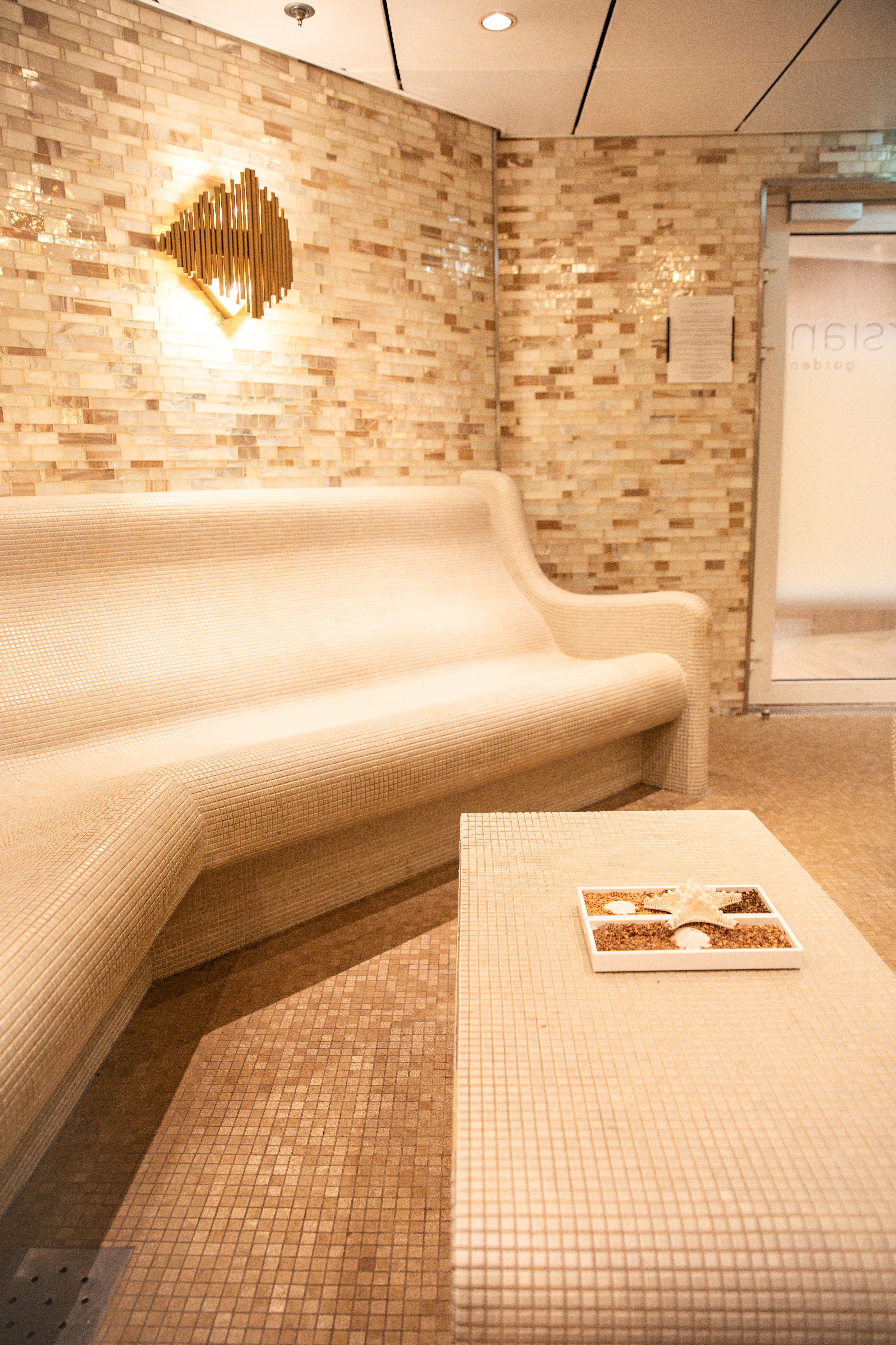 Celebrity Summit Persian Garden spa with mosaic loungers