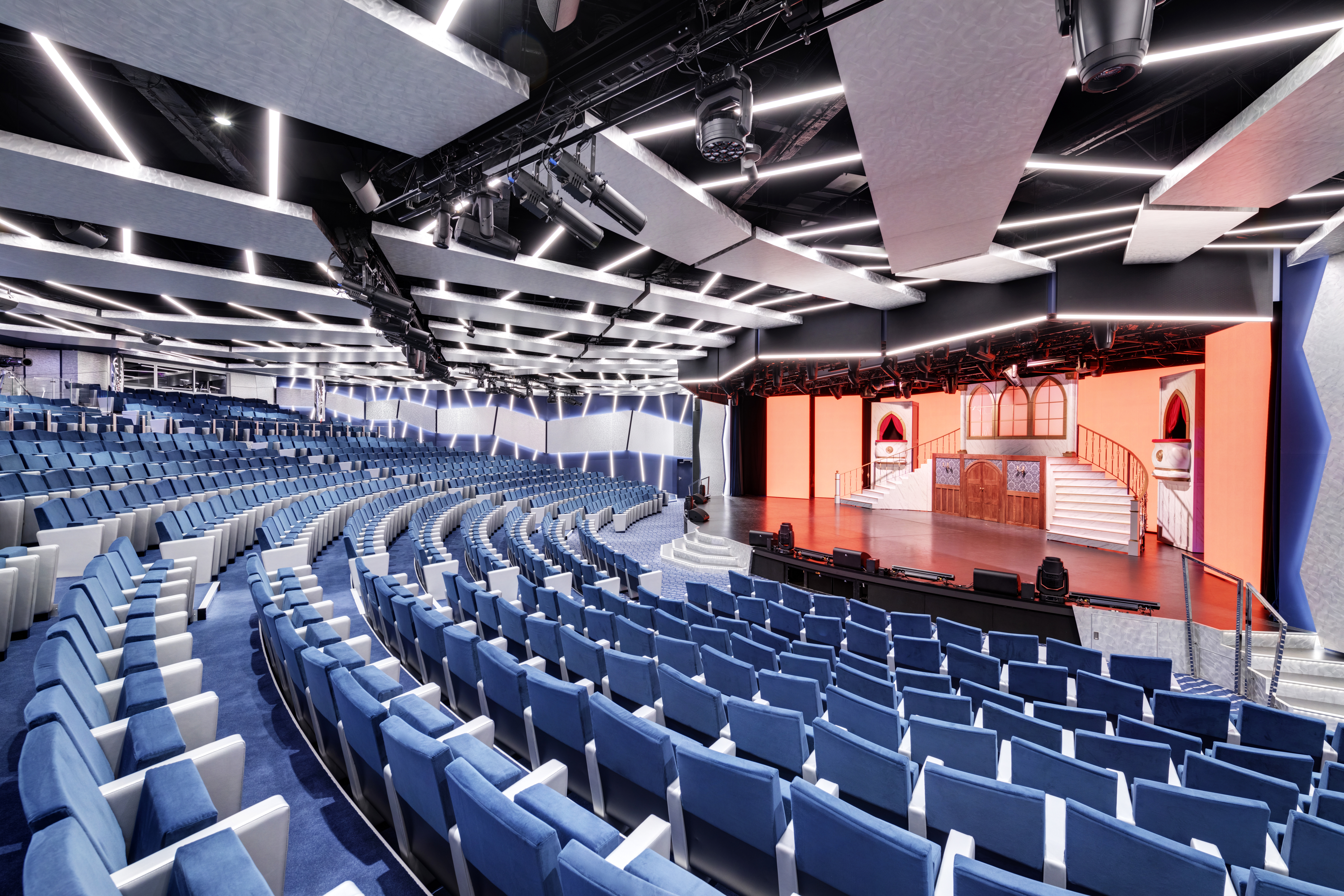 MSC Grandiosa Théâtre La Comédie auditorium and stage