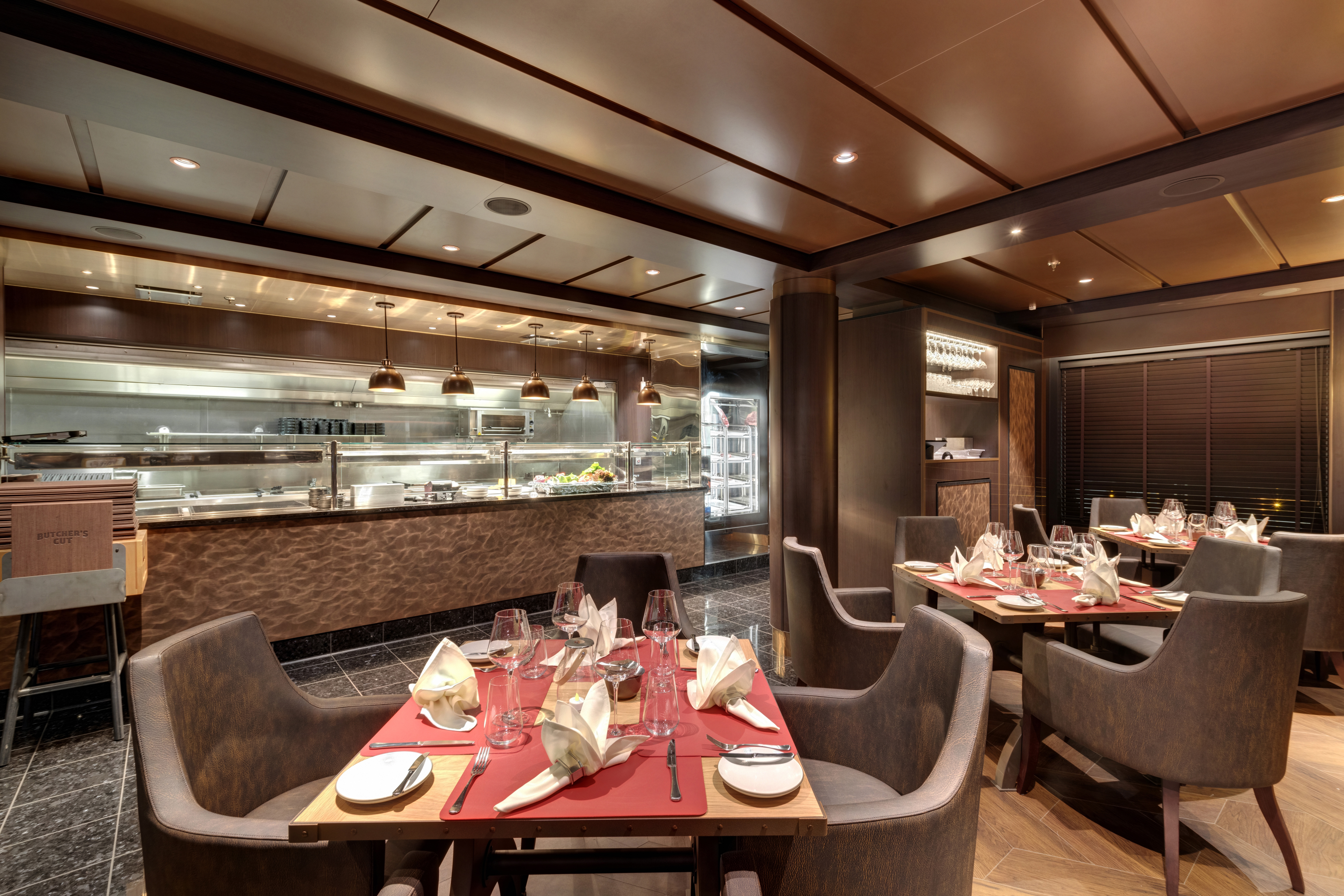 MSC Grandiosa Butcher's Cut specialty steakhouse dining room