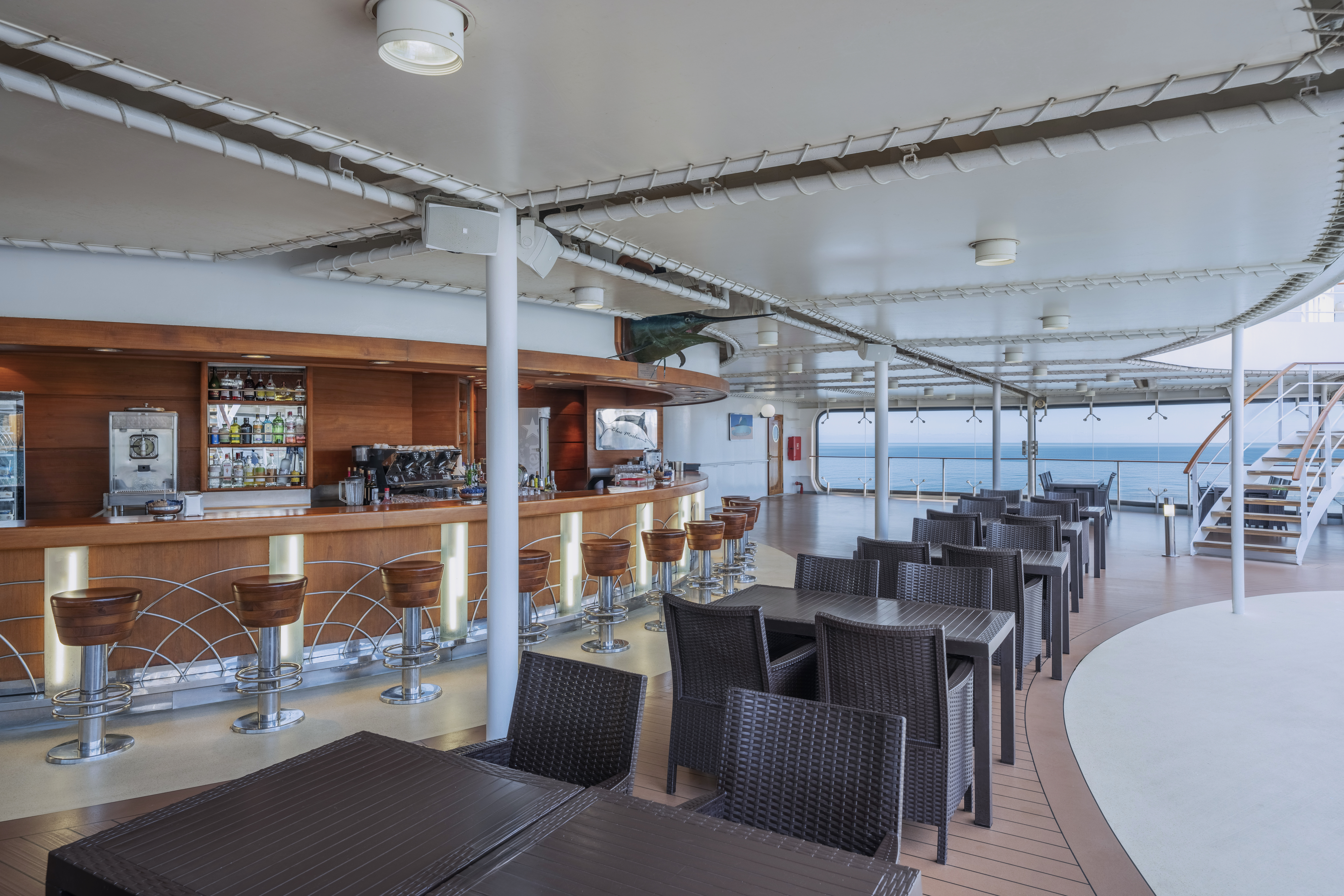 MSC Musica Blu Marlin Bar with daylight ocean view