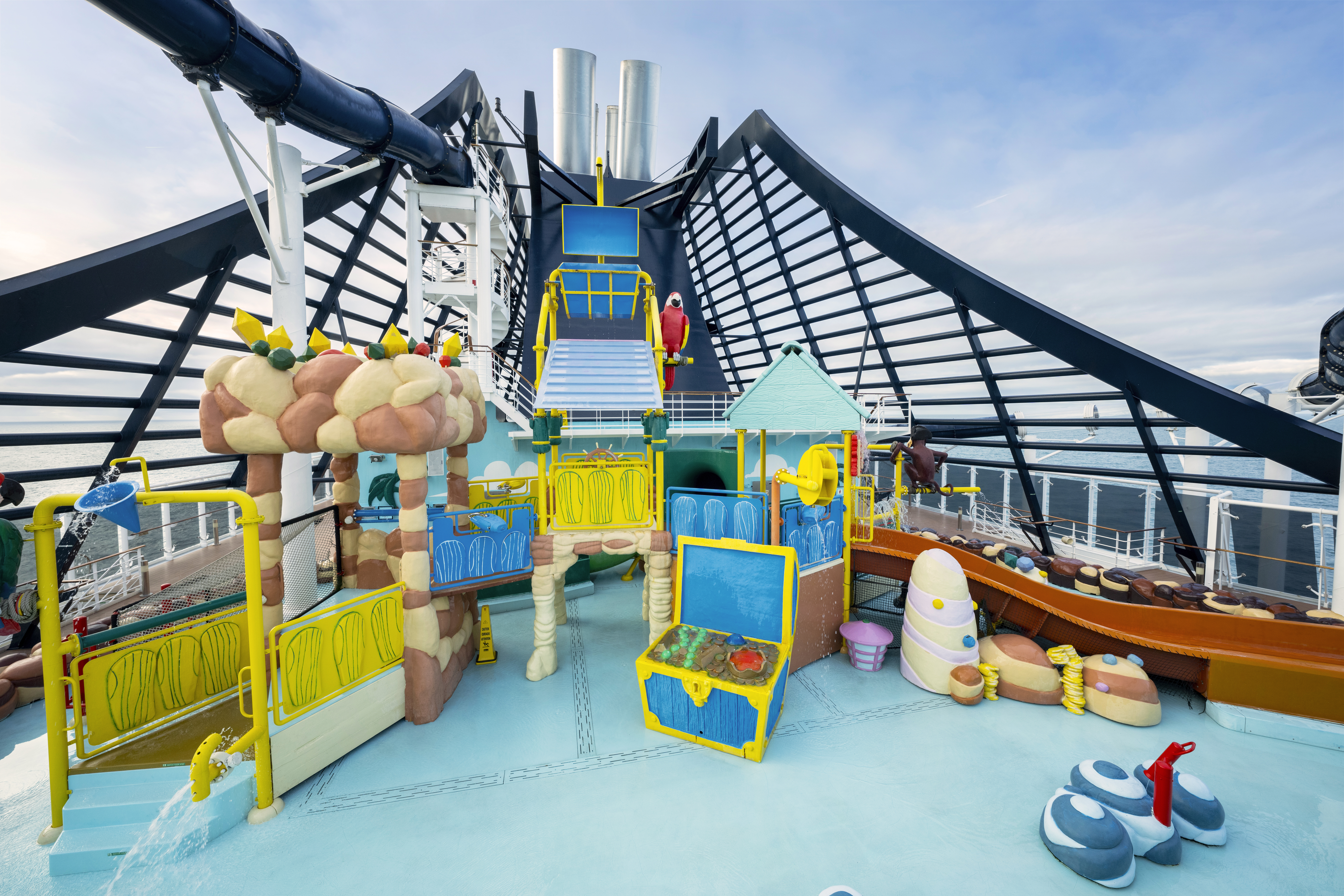 MSC Splendida Doremi Castle Aquapark play structure on deck