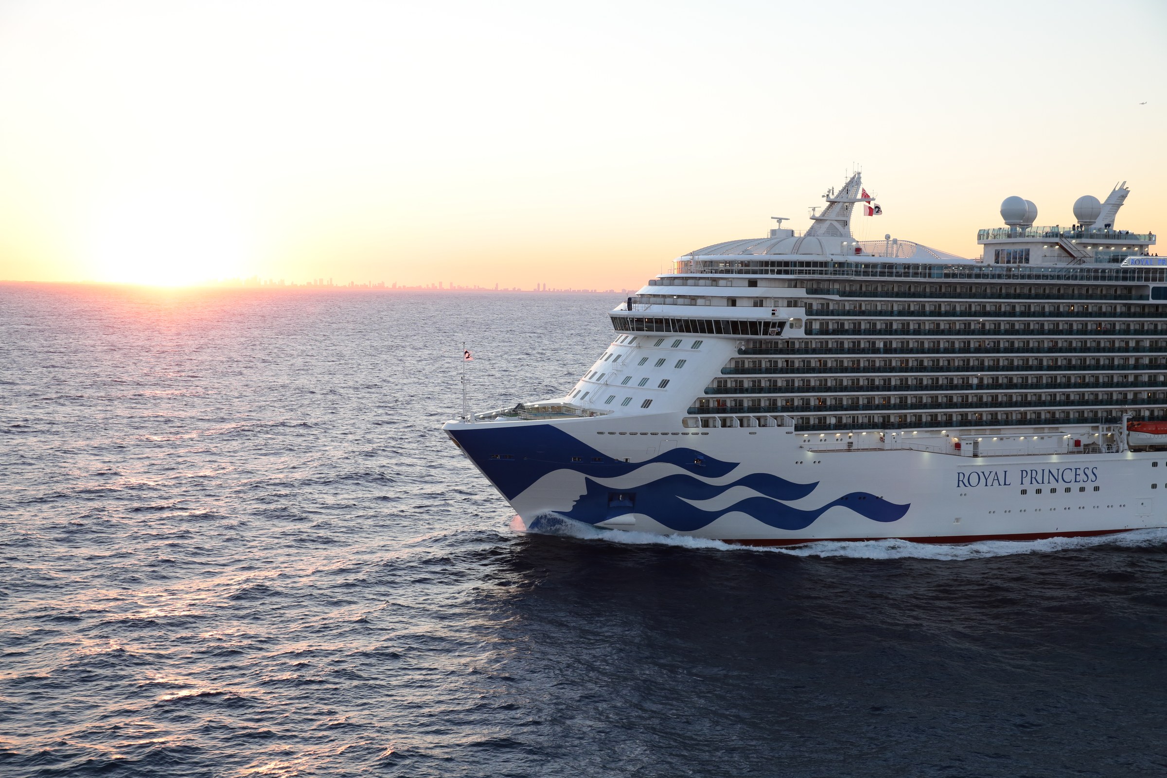 Royal Princess aerial underway