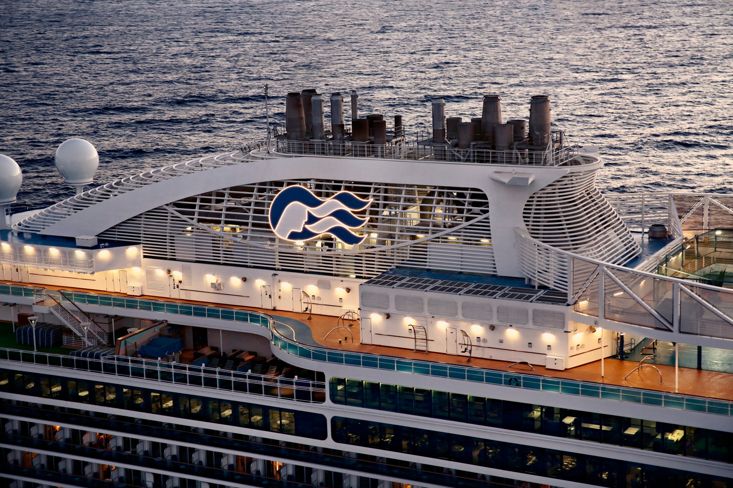 Royal Princess aerial at sea