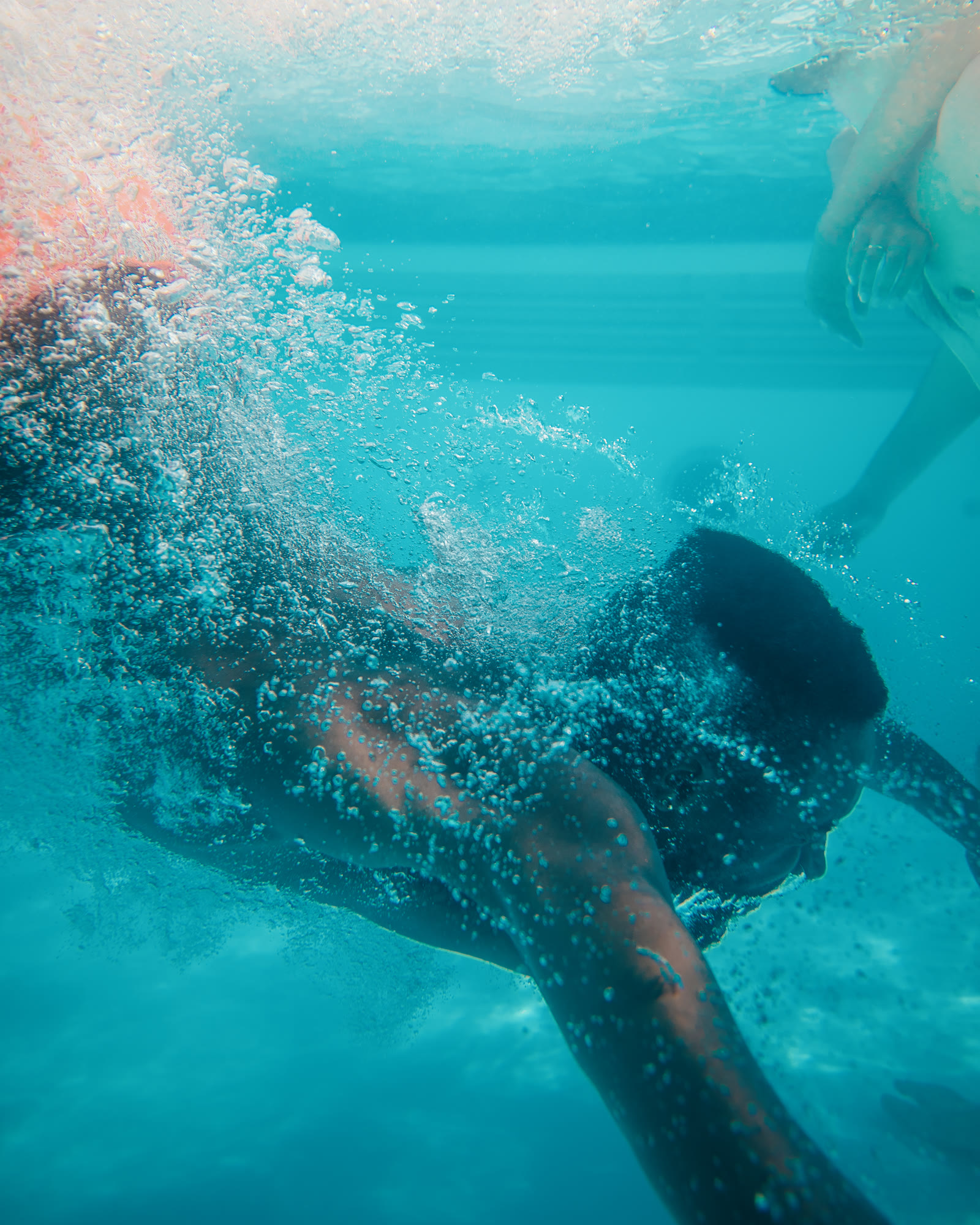 dynamic underwater action; distinctive wellness asset.