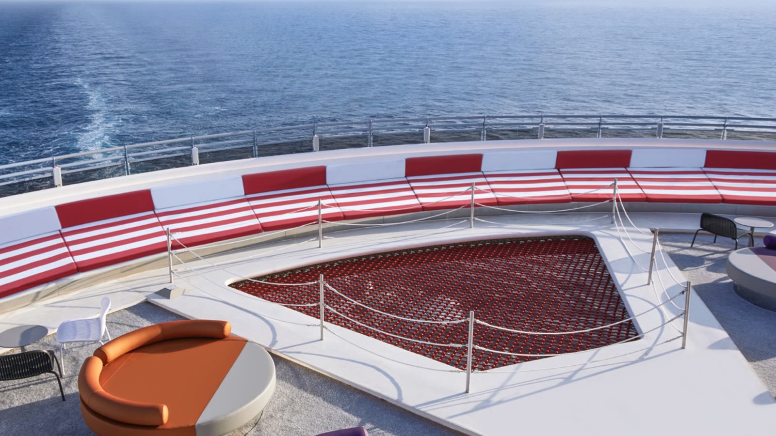 Sunny Athletic Club exterior deck detail.