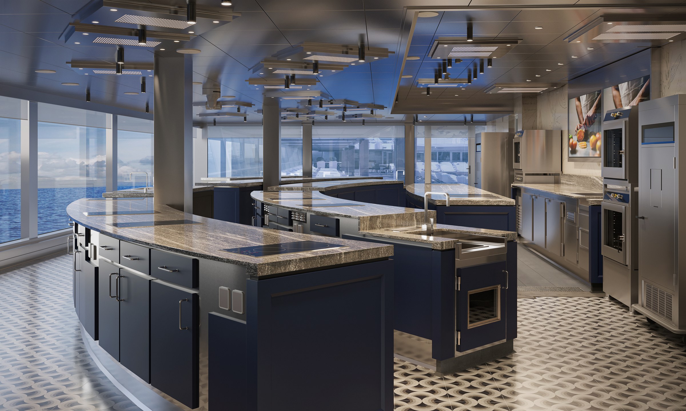Seven Seas Prestige – Culinary Arts Kitchen (rendering)
