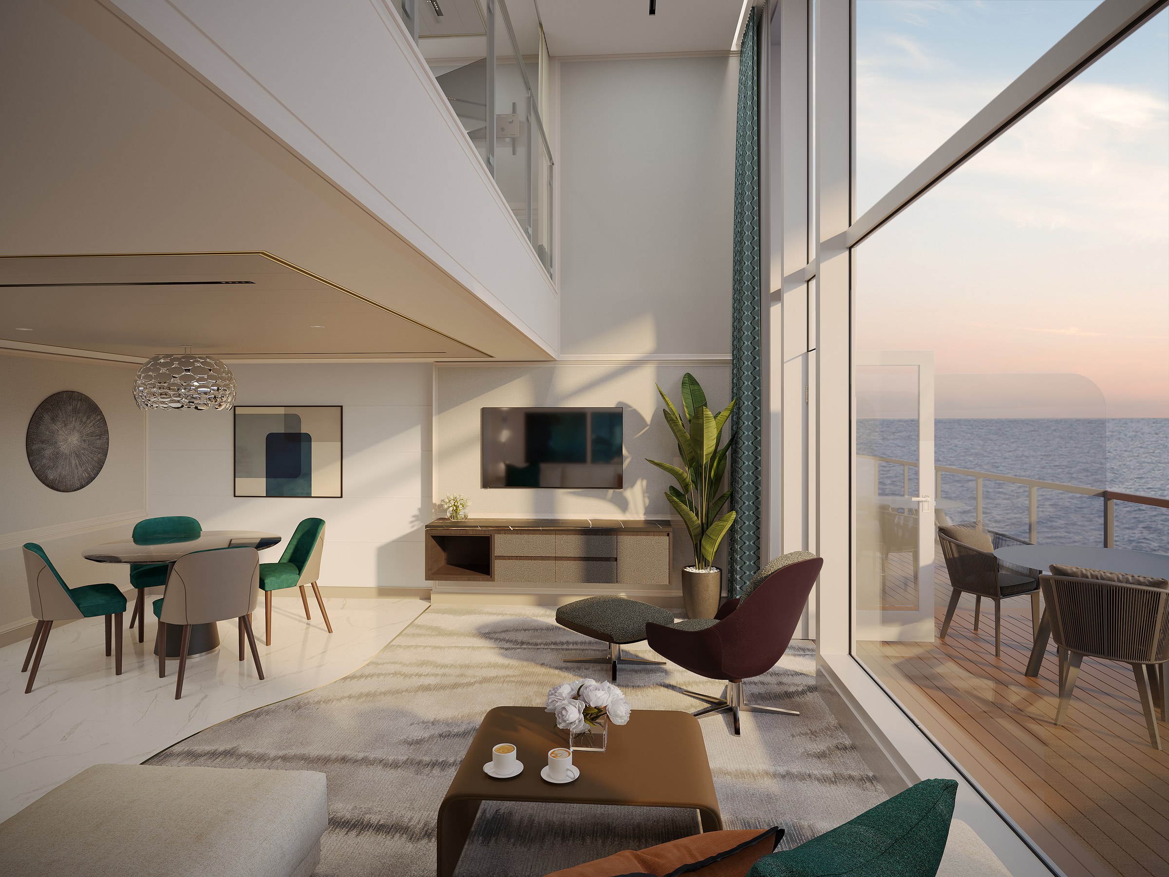 Seven Seas Prestige – Grand Loft Suite (rendering)