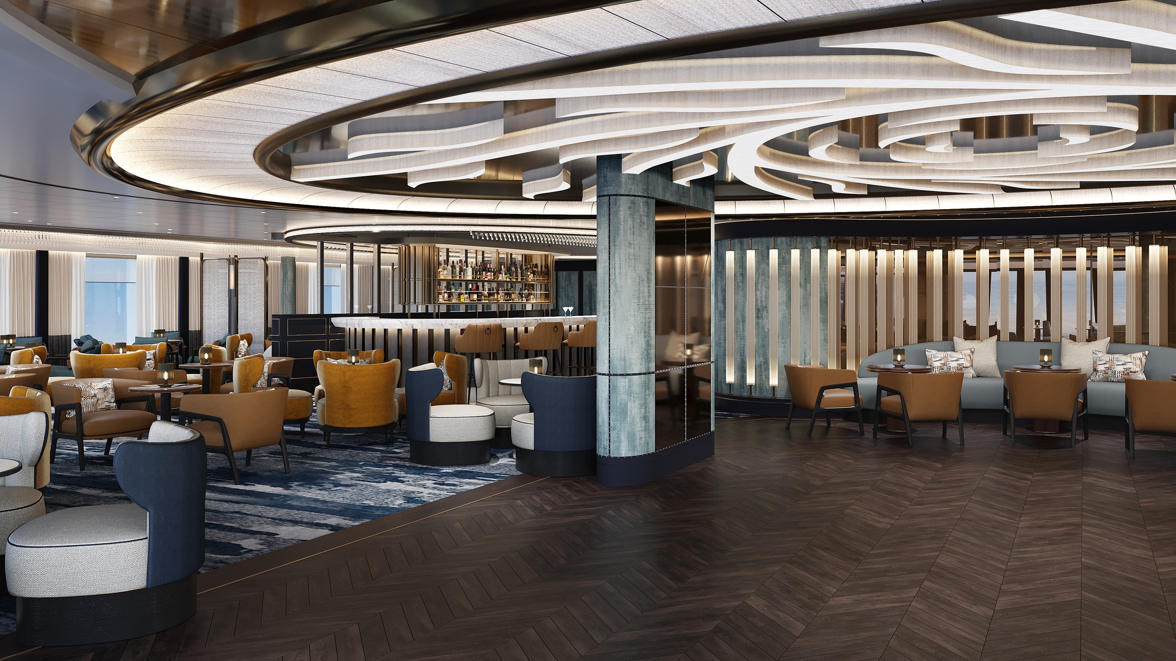 Seven Seas Prestige – Observation Lounge (rendering)