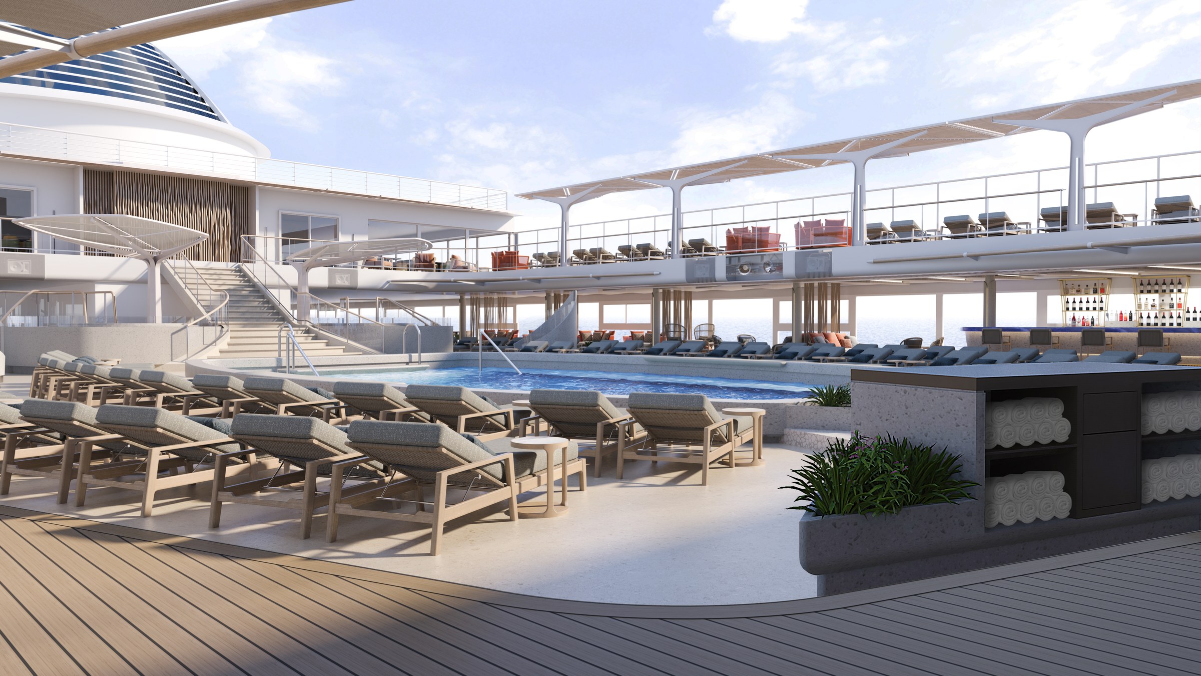 Seven Seas Prestige – Pool Deck (rendering)