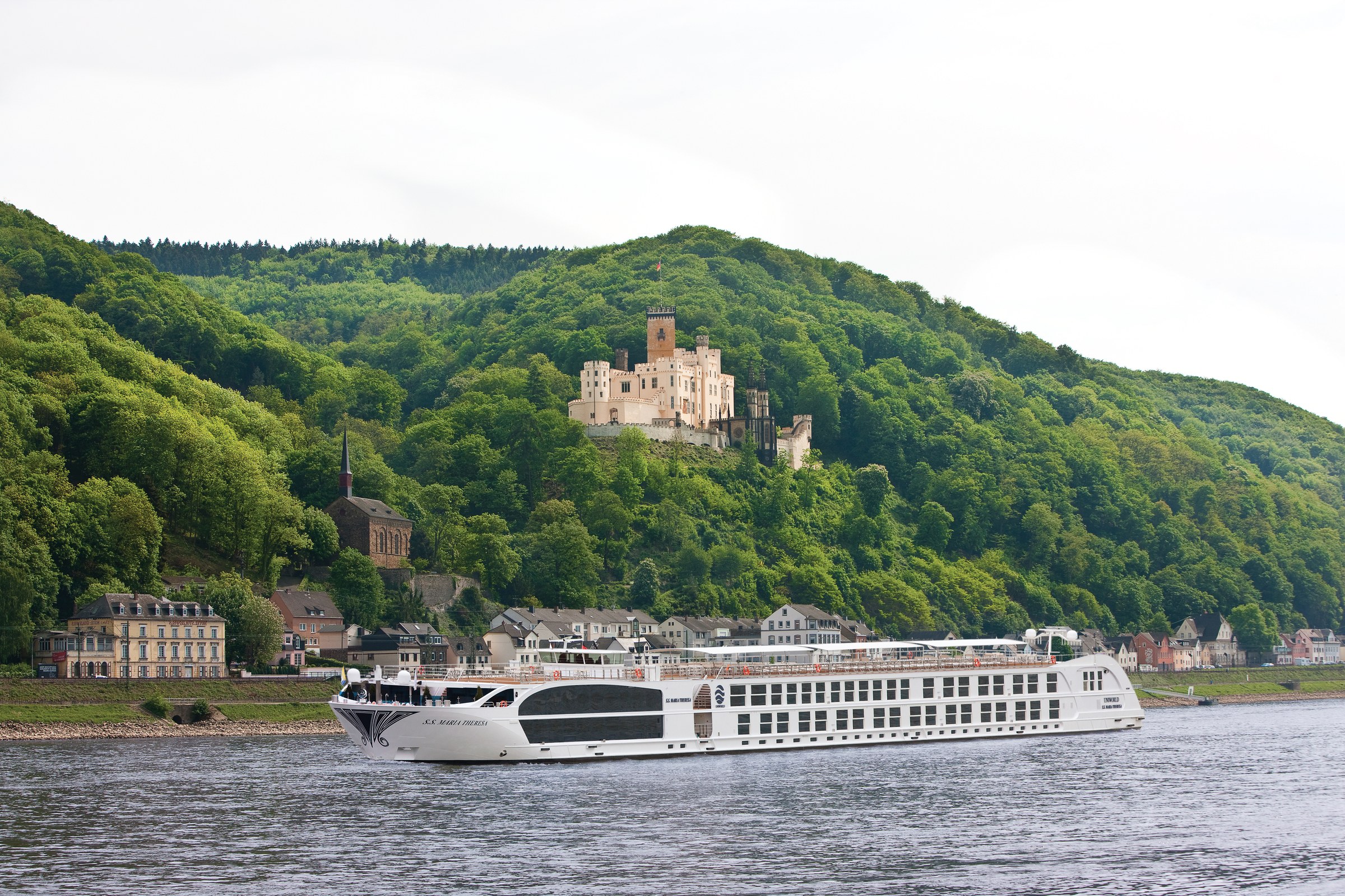 S.S. Maria Theresa – sailing past a castle
