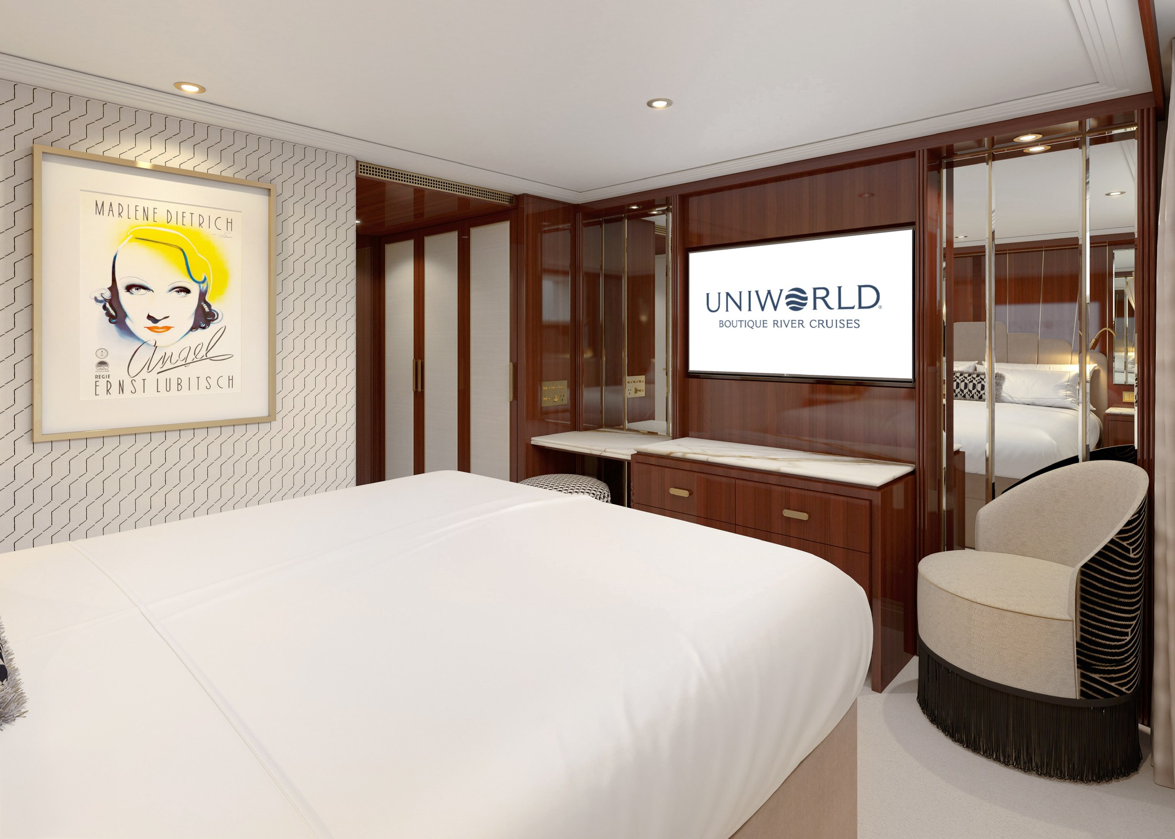 S.S. Marlene – Classic stateroom (rendering)