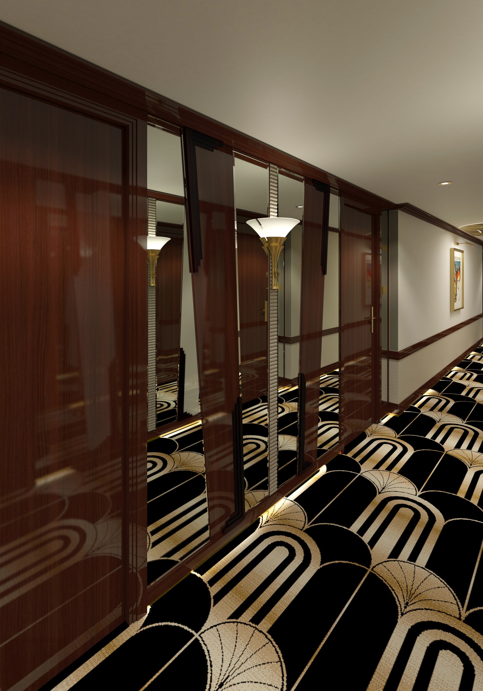 S.S. Marlene – Corridor (rendering)