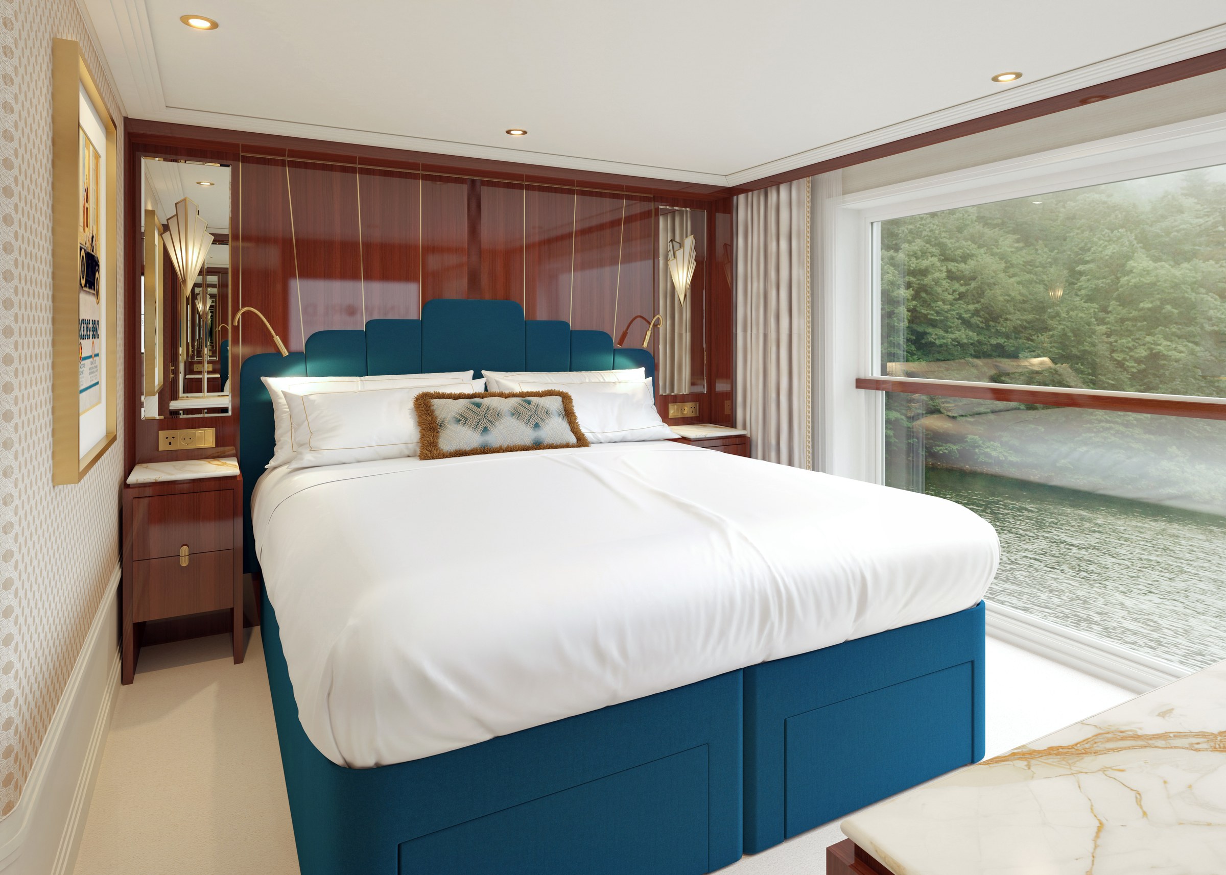 S.S. Marlene – French Balcony stateroom (rendering)