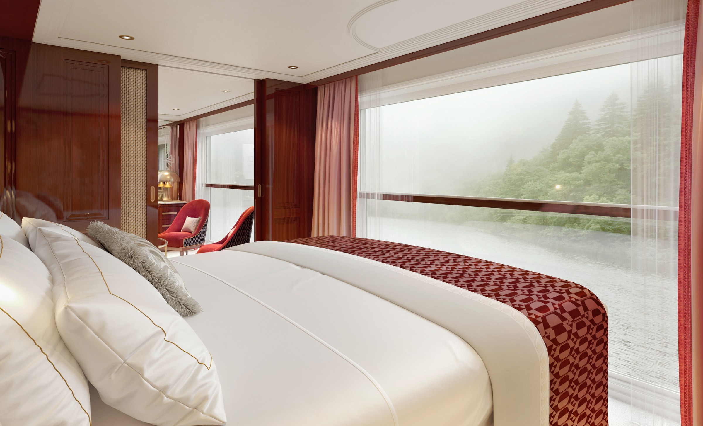 S.S. Marlene – Grand Suite bedroom (rendering)