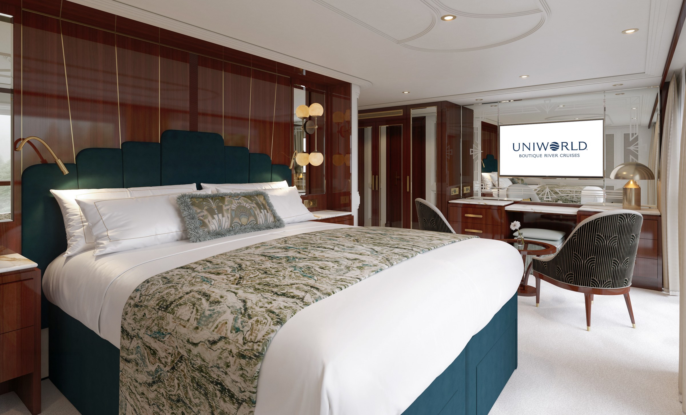 S.S. Marlene – Suite bedroom (rendering)