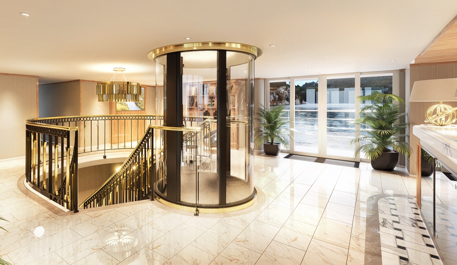 S.S. São Rafael – Lobby (rendering)