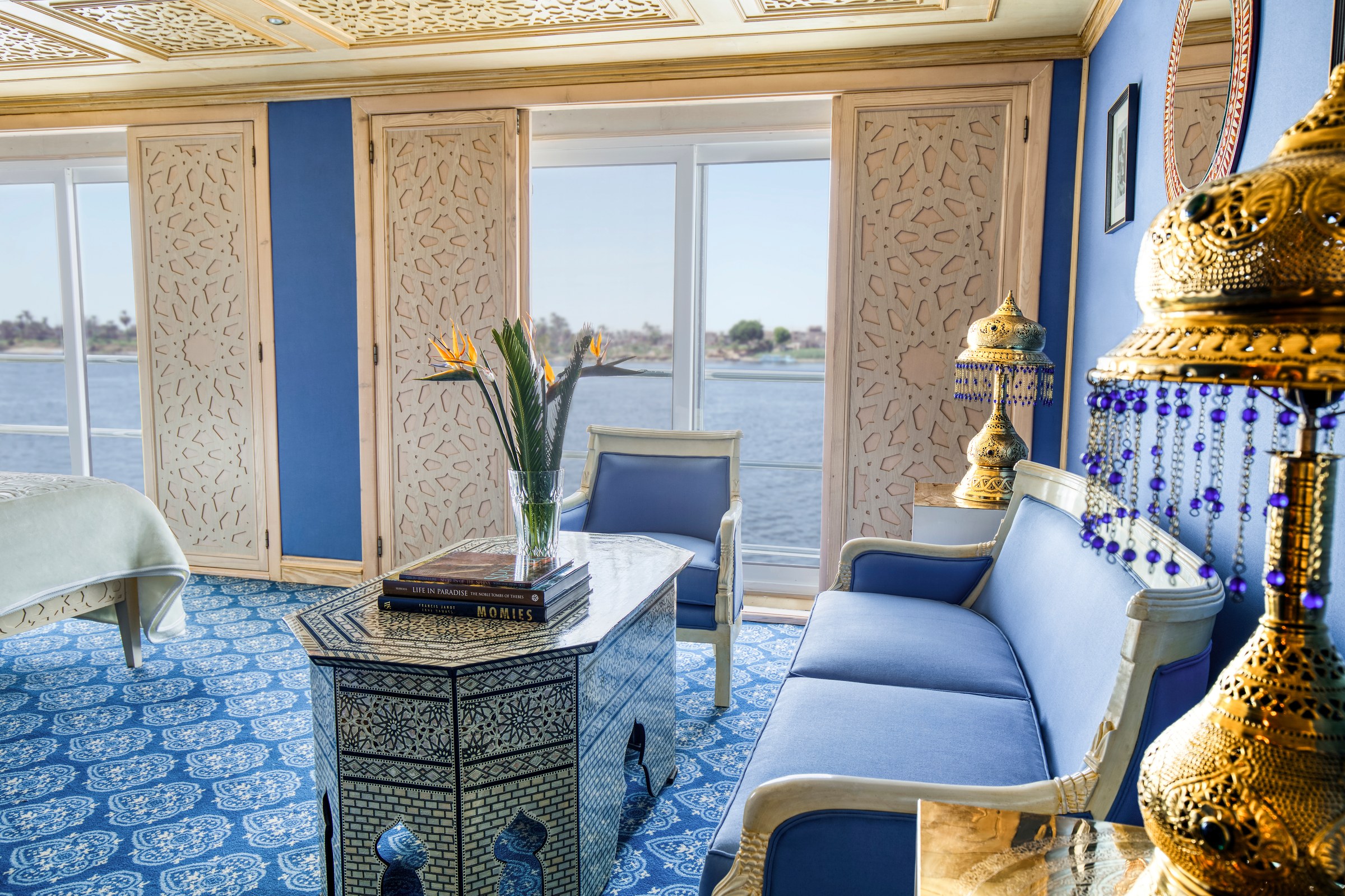 S.S. Sphinx – Grand Suite living room with Nile view