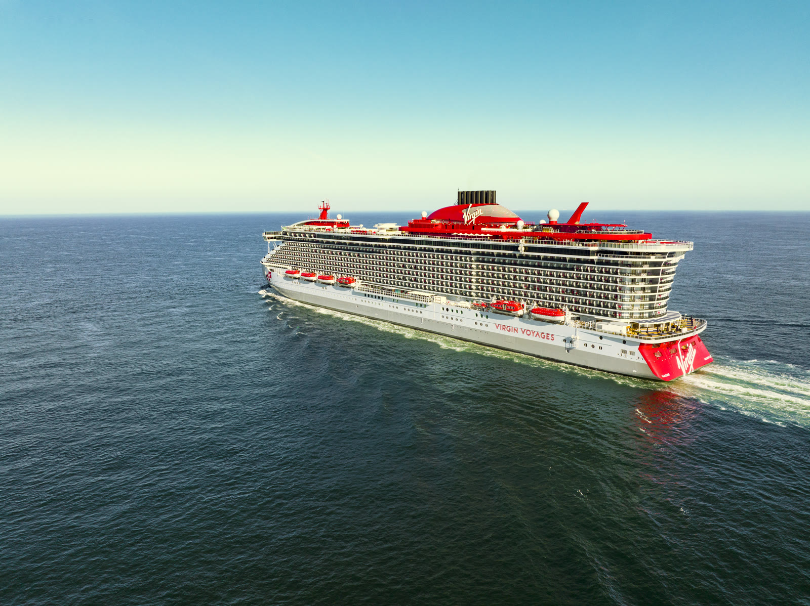 Valiant Lady sailing exterior under clear sky